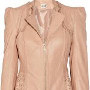 Blush Leather Jacket Alice by Temperley